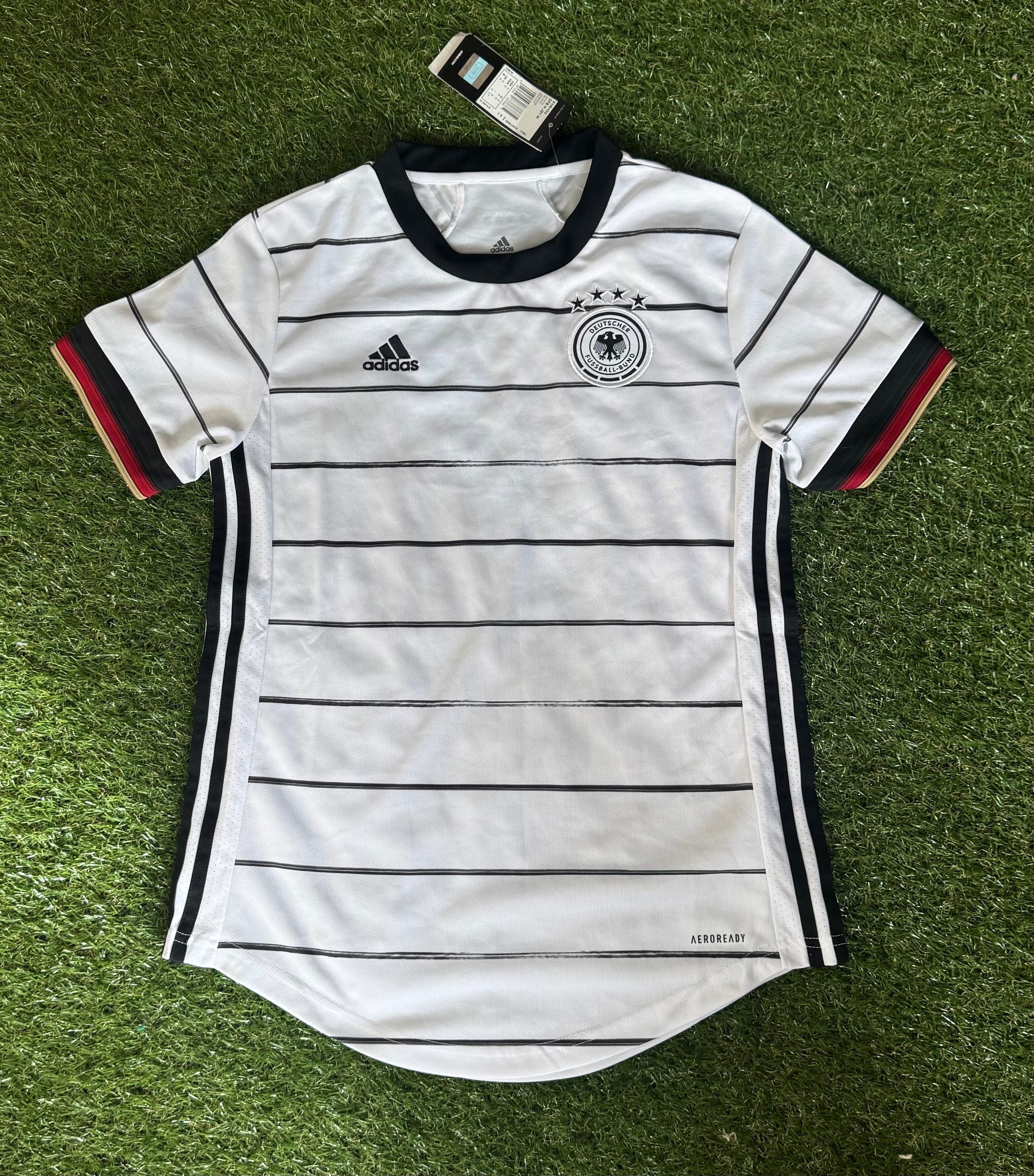 Germany Adult Women Fit Size Small (8-10) Adidas Football Jersey