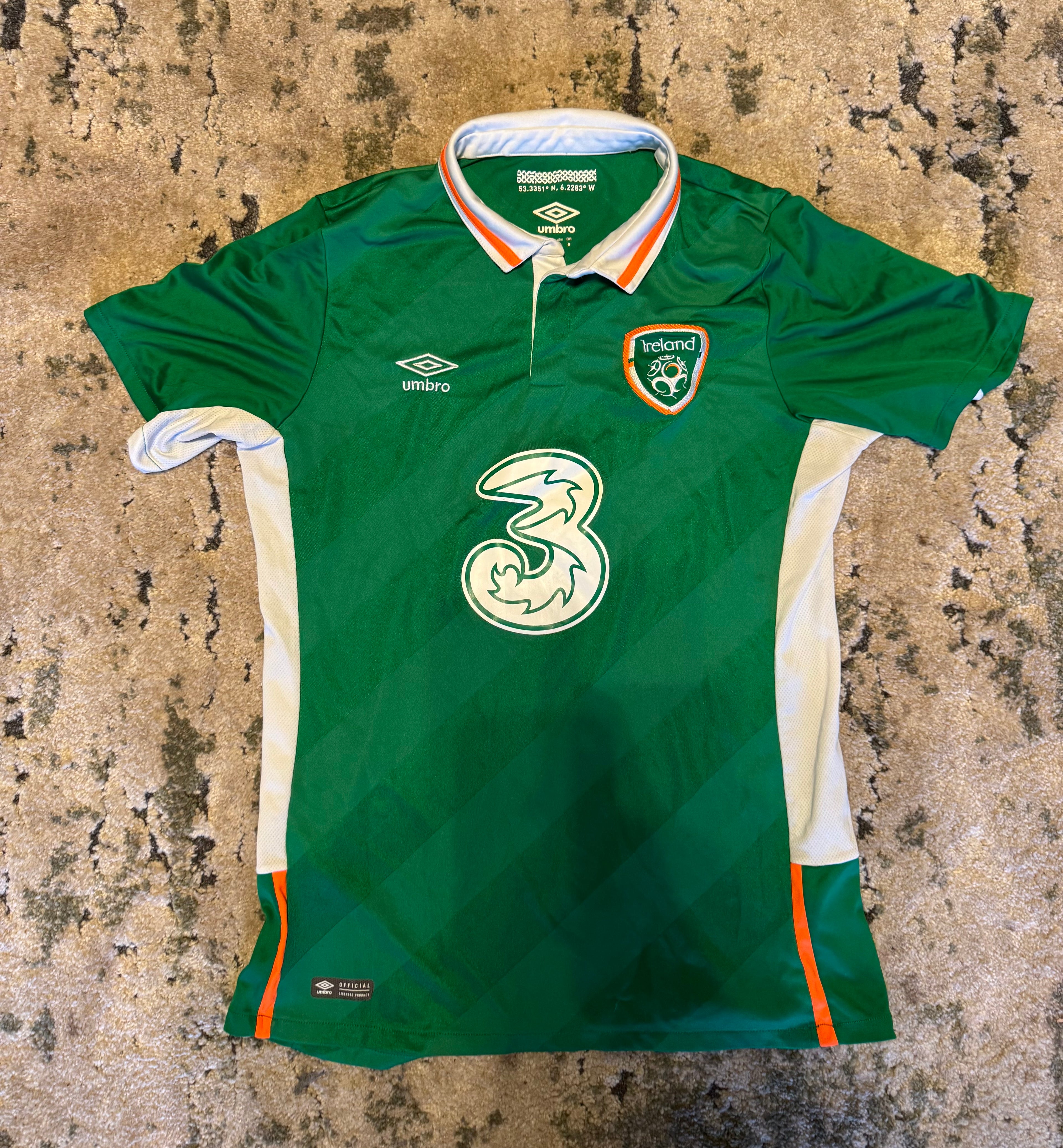 Umbro Ireland Euro 2016 Football Jersey / Shirt | Size XL