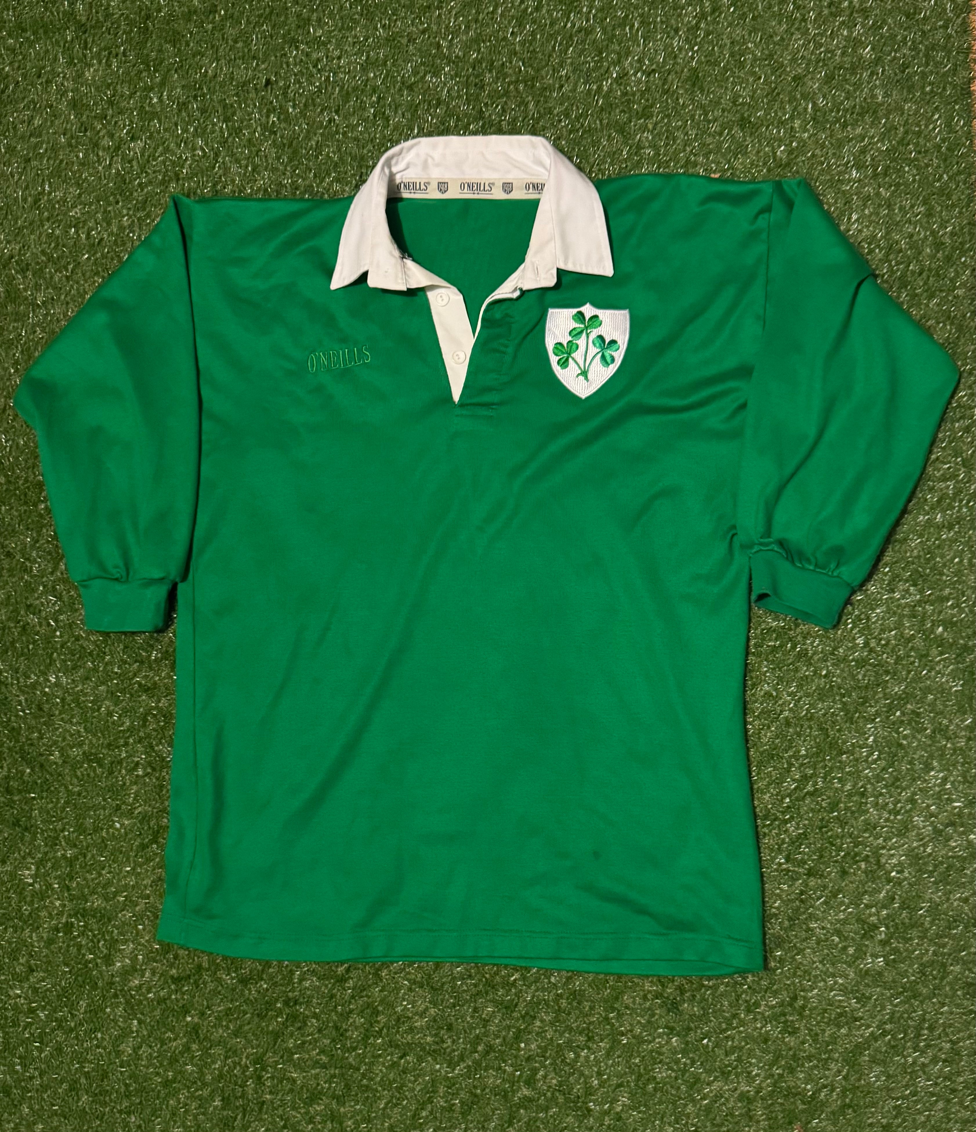 Vintage 80s O’Neills Ireland Rugby Jersey - Size XL
